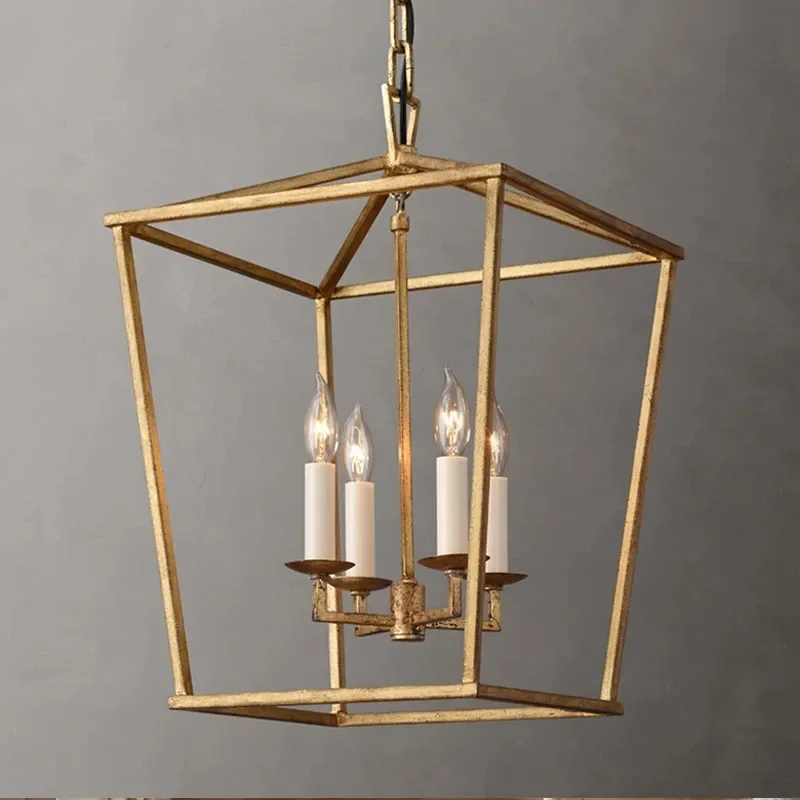 

Loft Vintage Iron Birdcage Pendant Light Modern for Living Room Dining Hall Lamps Gold/Silver/Black Kitchen Island Decoration