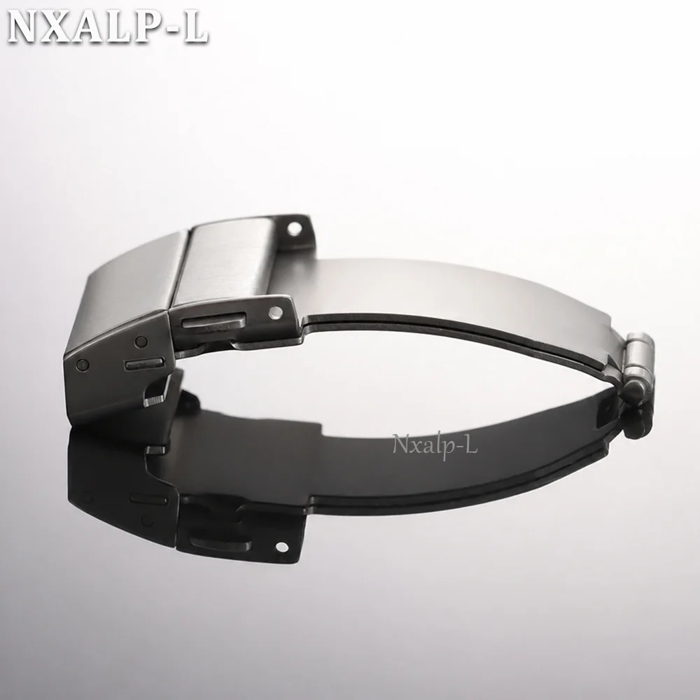 1pcs Folding Button 20mm 22mm Stainless Steel Watch Buckle Watch Band Double Press Automatic Clasp Deployment Clasp Accessories