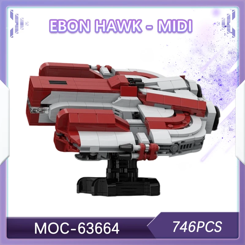 

746PCS Space War Ebon Hawk - Midi Building Block Model Brick Set Creative Gifts Famous Sci-fi Movie Assembling Toys MOC-63664