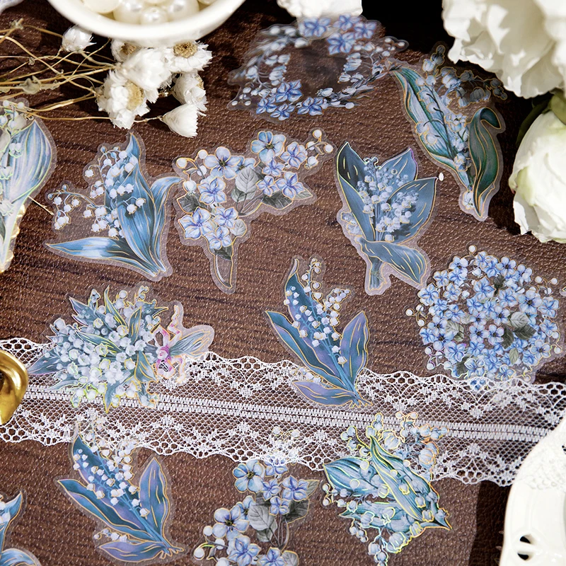 Card Lover 20 Pcs[Speak To Flowers Series] Aesthetics Butterfly Journal Stickers Waterproof Paper Sticker Material Scrapbook Kit