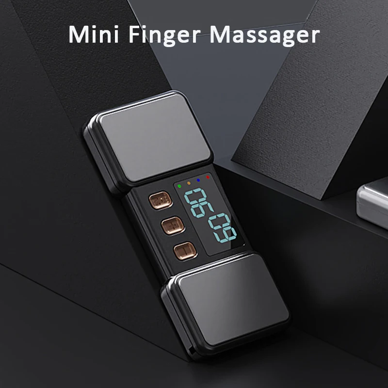 Portable Mini Finger Massager Micro-current Electric Pulse Knuckle Massager Fingertip Pain Relief Relaxation Health Machine