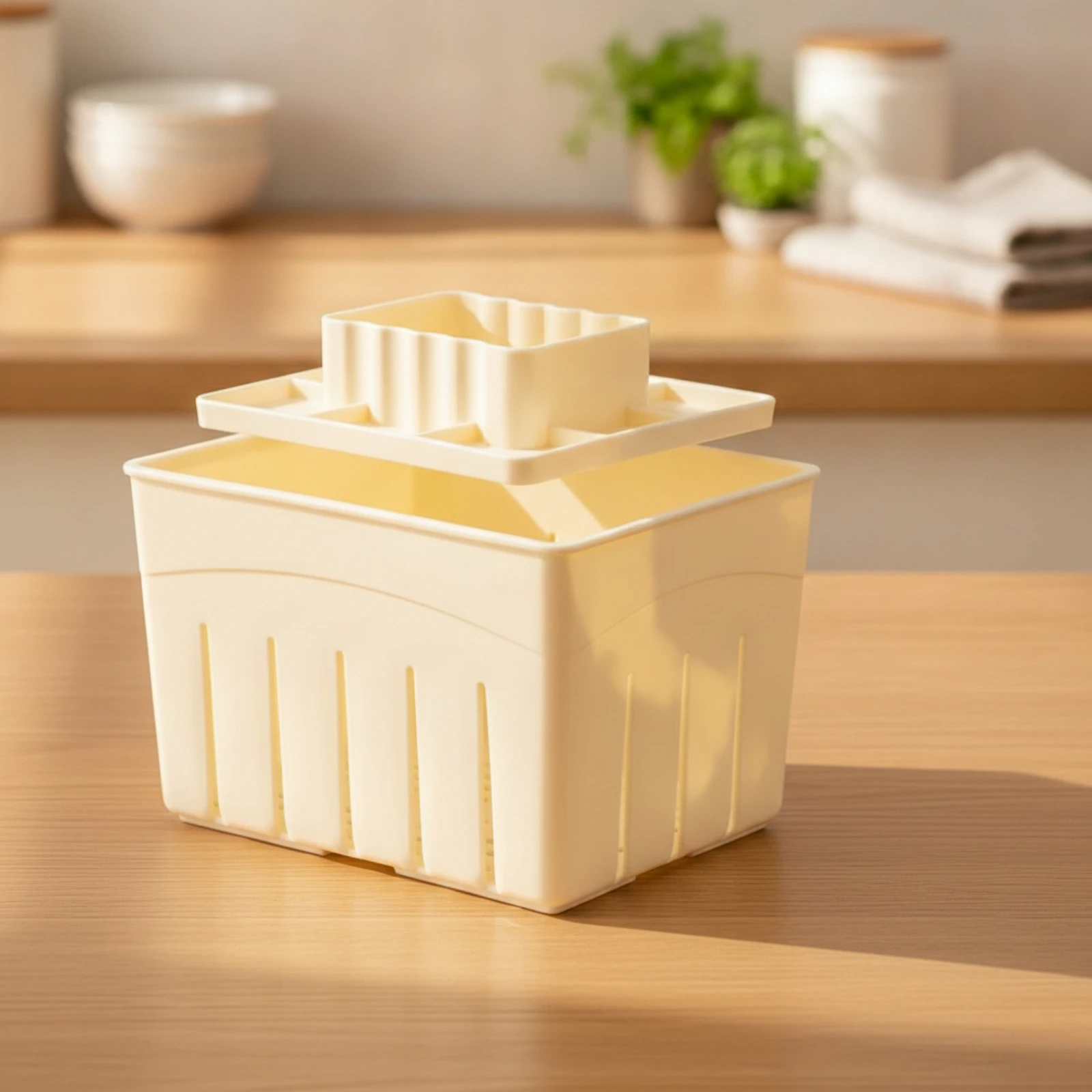 Tofu Mold with Pressing Insert Food Grade Tofu Maker Kitchen Tool Reusable Kitchenware Long-Lasting for Beginners