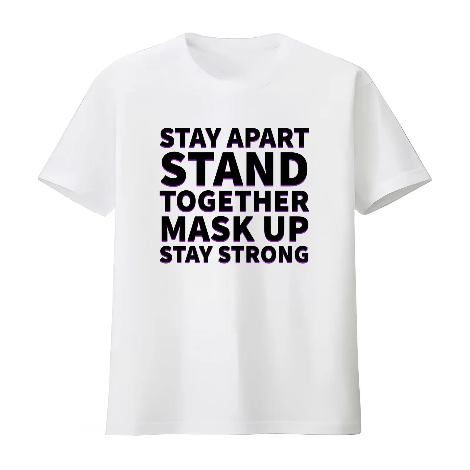 Stay Strong: Bold T-Shirt Summer Casual Cotton Tee Oversized Streetwear Tops Vintage Graphic Print Loose Fit Short Sleeve