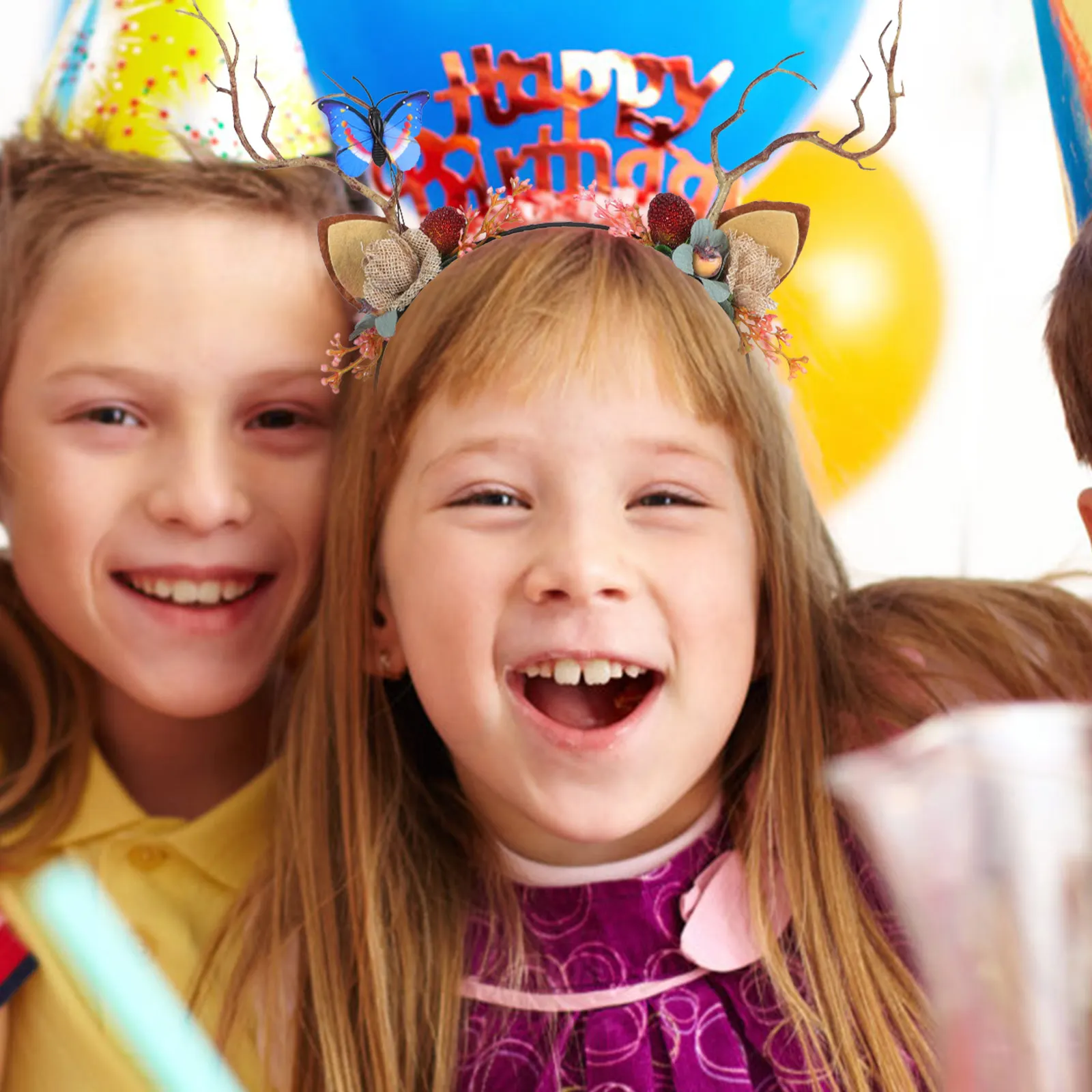 

Butterfly Branch Headb Deer Antlers Christmas Accessories Hairstyle Tools Lightweight NonDeformation Holiday Fun