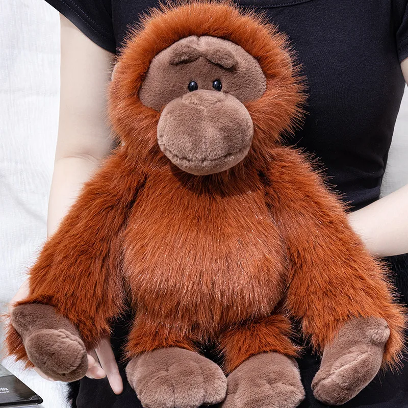 25/35CM Lifelike Monkey Orangutan Plushies Dolls Cartoon Gorilla Plush Stuffed Animal Toy Room Decor