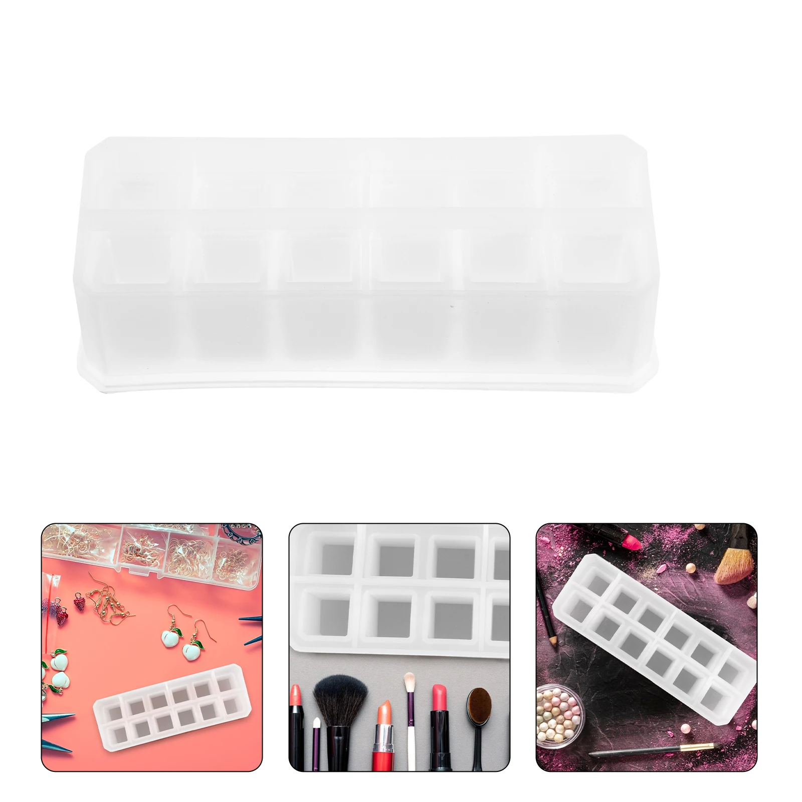 

Silicone Lipstick Storage Box Mold DIY Casting Molds Flexible Practical Easy to Clean Jewelry Accessories Container