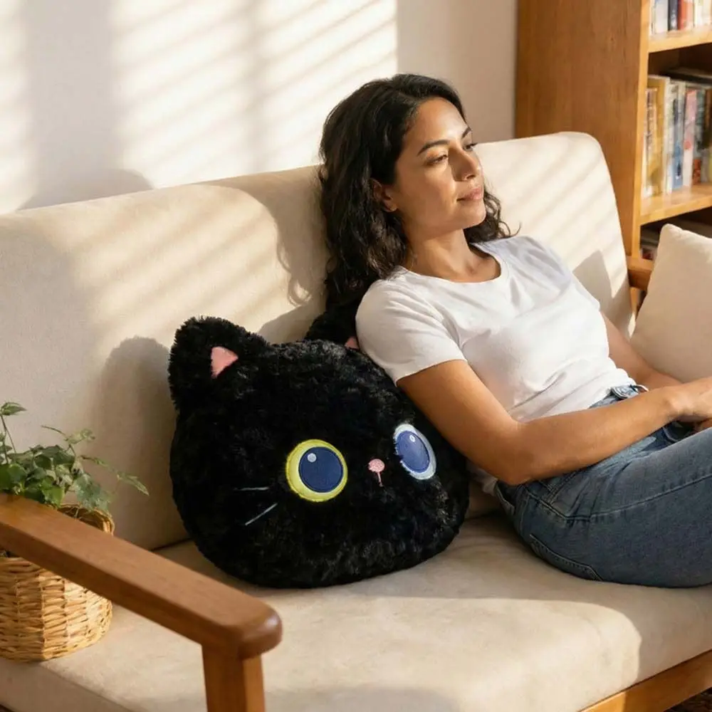 

Creative Stuffed Animal Cat Cushion Bedroom Sofa Home Decoration Stuffed Cat Pillow 38cm Kawaii Cat Throw Pillows Birthday Gift