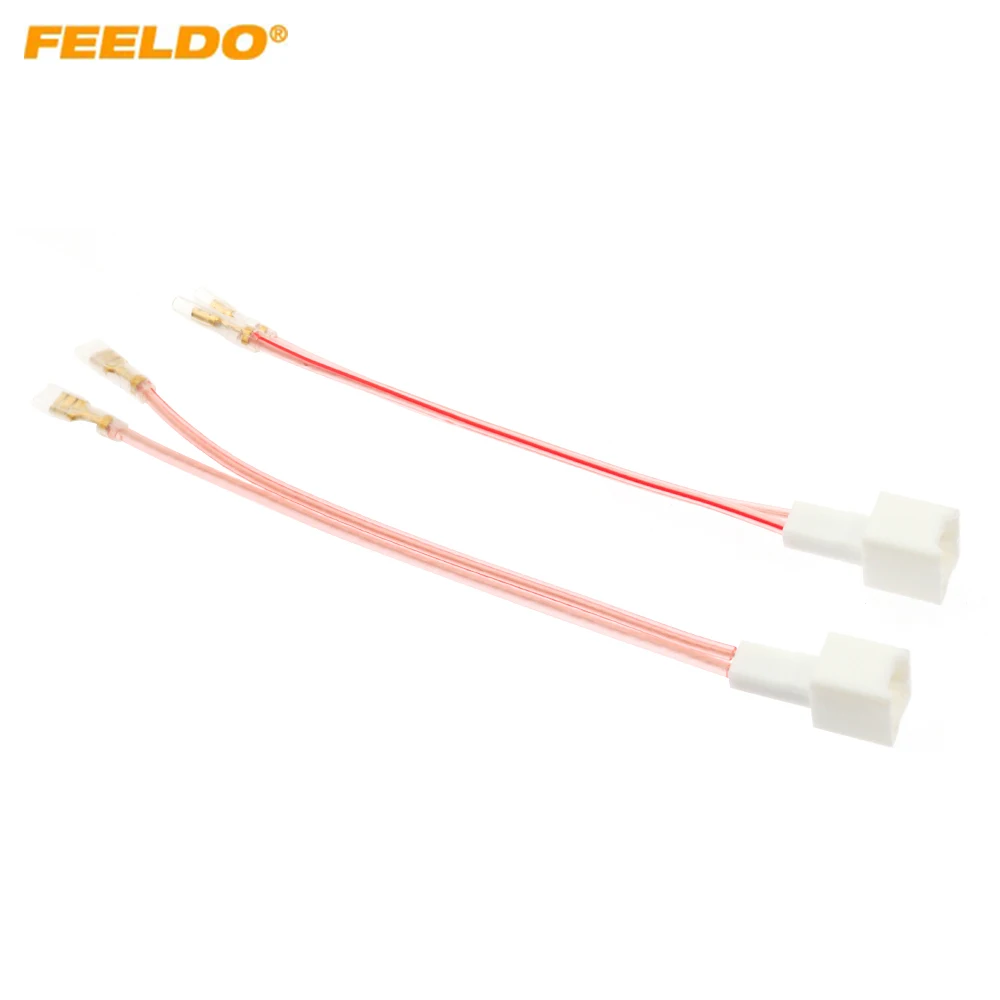 

FEELDO Car 2Pin Stereo Speaker Wire Harness Adaptors For Nissan Auto Speaker Replacement Connection Wiring Plug Cables