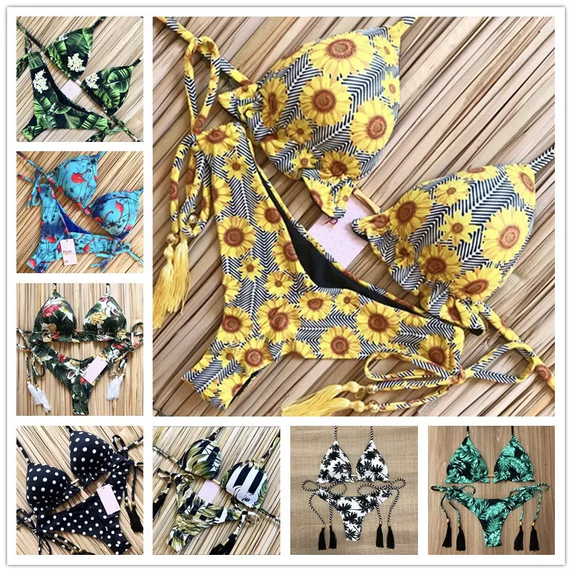 

Plaid Bikini Swimwear Women 2020 Swimsuit Female Bikini Set Knot Push Up Bathing Suit Brazilian Biquini Swim Wear