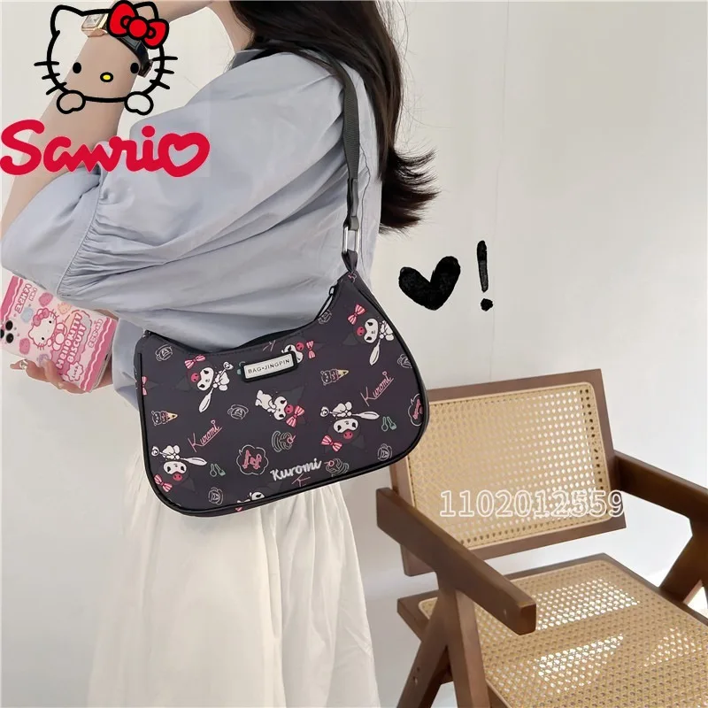 Bolso de hombro de Hello Kitty para mujer, bolso de mano de dibujos animados, marca de lujo, bolso de moda, ligero y de gran capacidad, nuevo