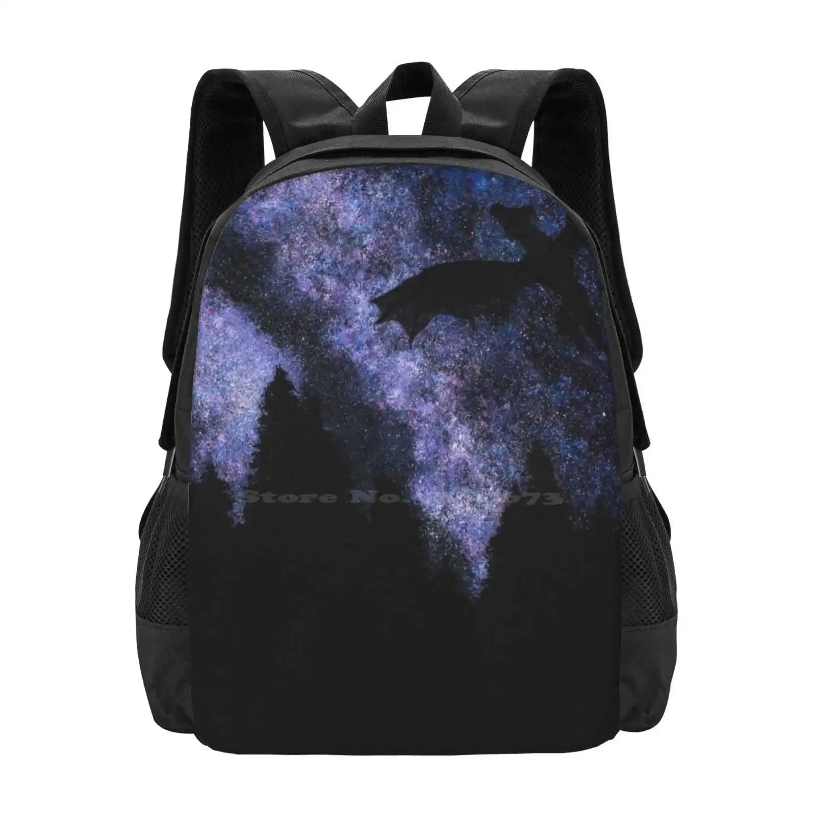 Night Watch Teen College Student Backpack Pattern Design Bags Malmakes Mallory Georg Mal Georg Acrylic