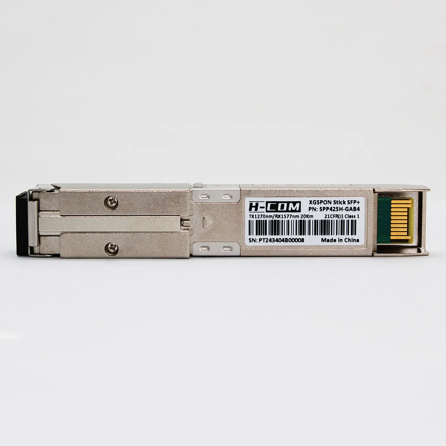 

XGS-PON ONU SFP+ Stick with MAC Web Management 10Gb/s SC/APC 1270/1577nm -40 to 85°C Industrial Grade SMF 10G/10G XGSPON ONT