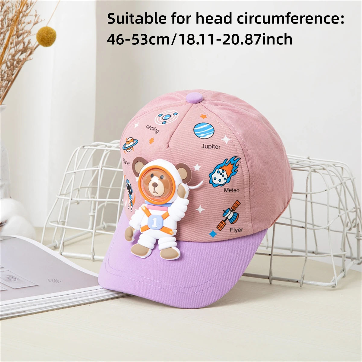 1pcs kids Fashion Baseball Caps For Cartoon cute Bear Retro Hip Hop Hat Unisex Street Adjustable Sun Visor Cap