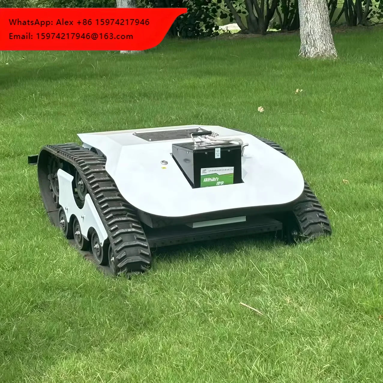 OMITECH Powerful Electric Home Garden Lawn Mower 80cm 100cm 120cm Remote Control Grass Cutter Lawn Mower