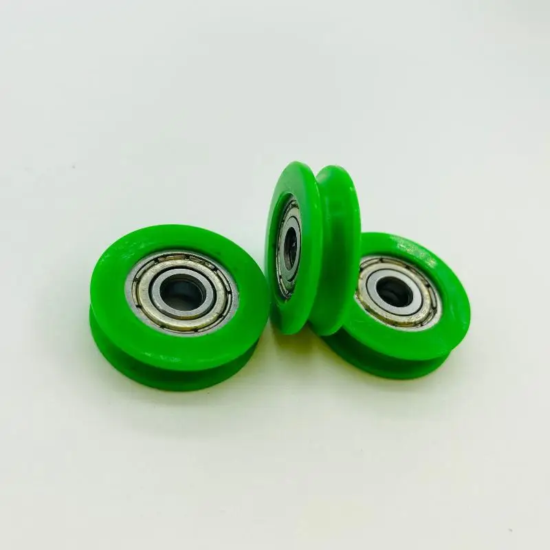 **1Pcs High Temperature Resistant Guide Wheel U Rubber-coated Bearing Pulley For Bathroom Mobile Doors And Windows