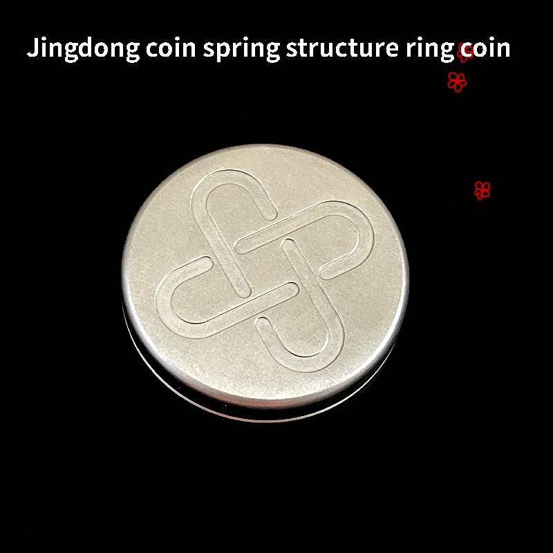 EDC Fingertip Gyro Mechanical Jingle Coin Spring Structure Ring Coin Pop Coin Adult Decompression Creative Toy Tide Play