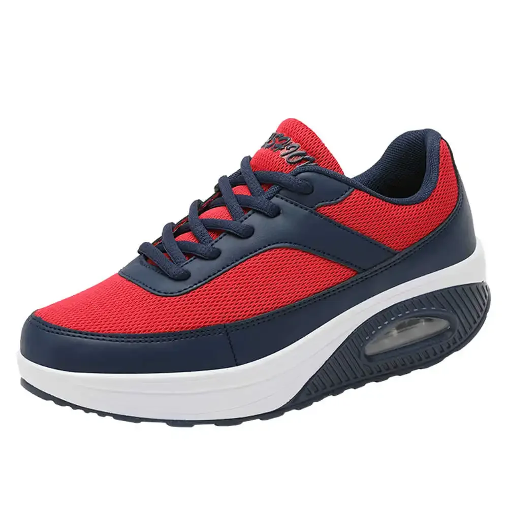Zapatillas ligeras con cuña, zapatos de tacón de colores para mujer, tacones altos para mujer, deportes gruesos, entrenamiento con envío directo, superventas