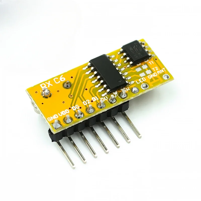 RXC6 5V learning type wireless remote control receiver module 4-way receiver RXC6 superheterodyne learning type 433M