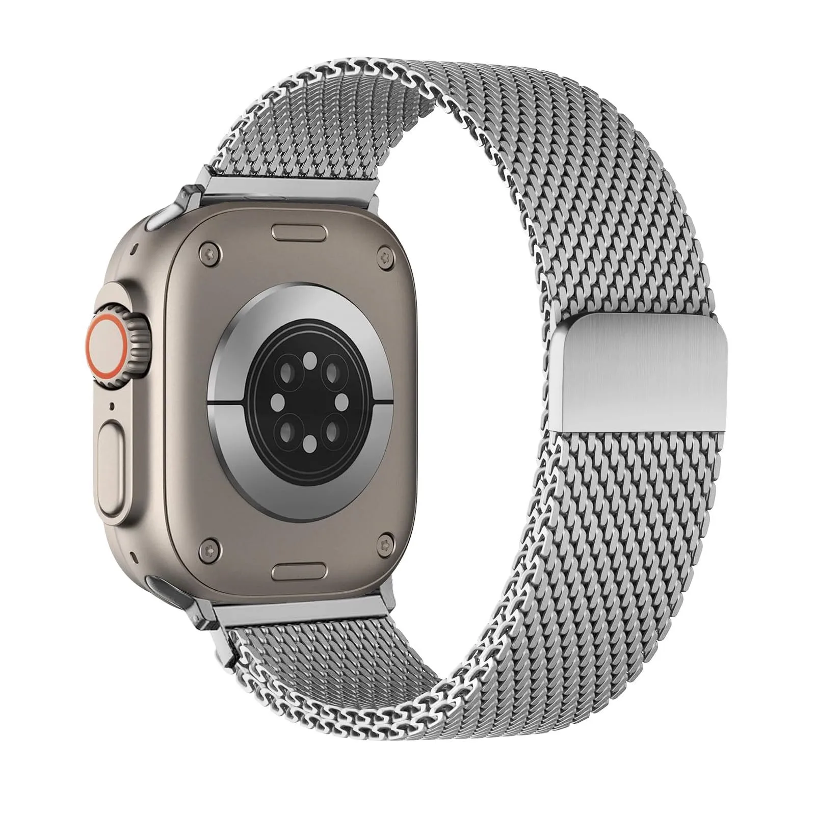 Stahl-Mesh-Milanese-Loop-Armband für Apple Watch Ultra 49mm 11 10 46/42mm Armband iWatch 9 8 7 6 5 4 SE 45mm 44mm 41mm 40mm Band