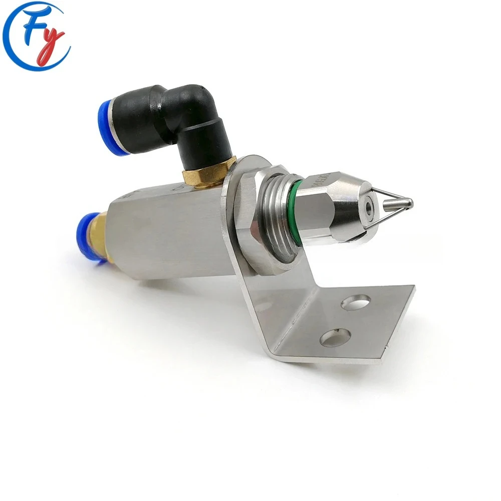 Industrial 304 Stainless Steel Ultrasonic Dry Fog Air Atomizing Nozzle Fine Mist Sprayer For Dust Control Humidification Cooling