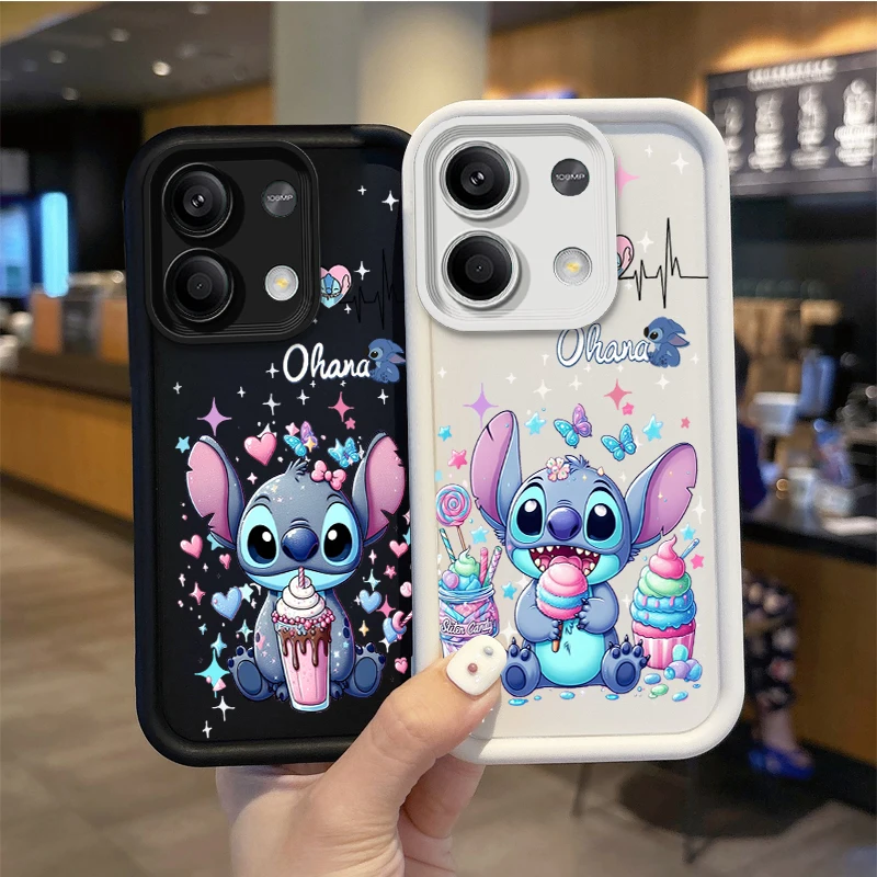 Disney Stitch Cartoon Phone Case for Redmi Note 13 12 Pro Plus 5G Note 13 12 11 10 9 Pro 12C 14C 10C 9C A2 A1 TPU Silicone Cover