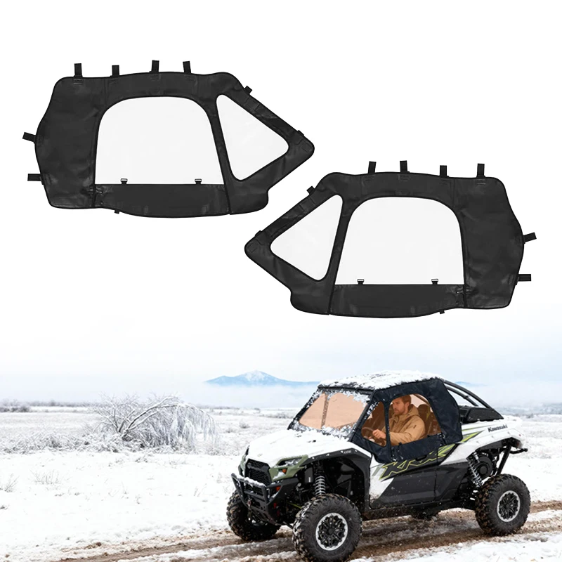 Soft Upper Doors for Kawasaki Teryx KRX 1000 2020-2026 Clear Door Cab UTV Enclosure Kit KRX Side Windows Replace 99994-1298
