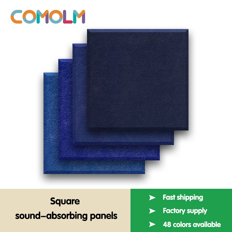 

12Pcs Sound Proof Wall Panels Pared Square Acoustic Panel Home Decorative For Living Room Bedroom Studio Insulation Sticker 30cm