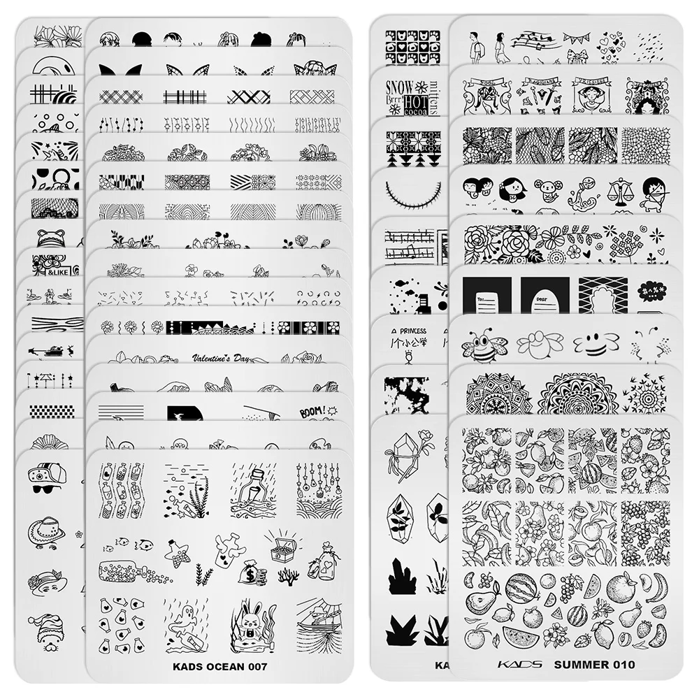 

50Pcs Nail Stamping Plates Nail Art Polish Stamp Stamping Template Image Plate For DIY Nail Manicure Image Template Nail Design