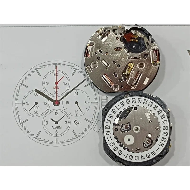 時計アクセサリー用部品-ペガスカル-キャリバー-ym64a-クォーツ-キャリバー-ym64-キャリバー-36912-四半時カレンダー