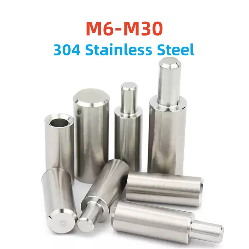 

304 Stainless Steel Round Welding Door Hinge Heavy Duty Male Female Plug M6-M30 Door Shaft Cabinet Door Industrial Hinge