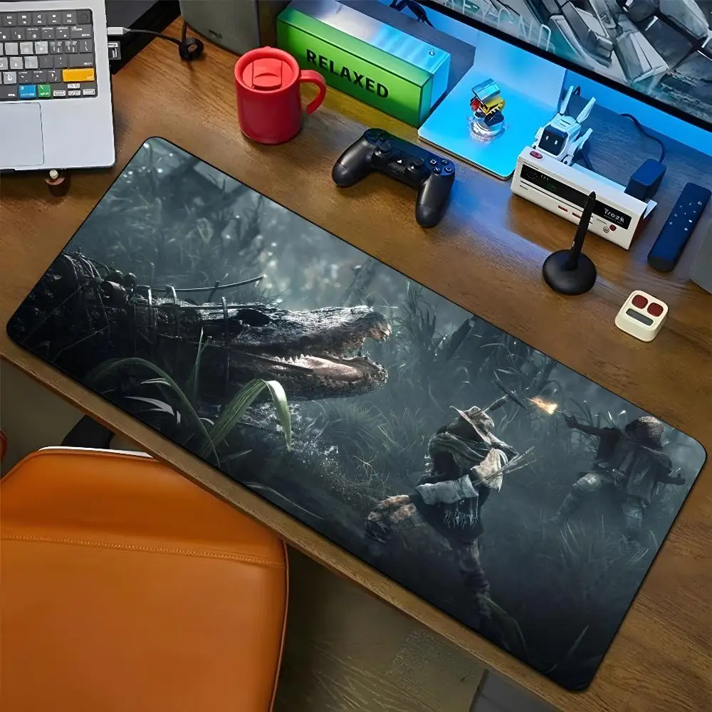 Jogos sobrevivência caça showdownes mouse pad dos desenhos animados lockedge grande almofada de jogo computador gamer teclado tapete mesa mousepad pc