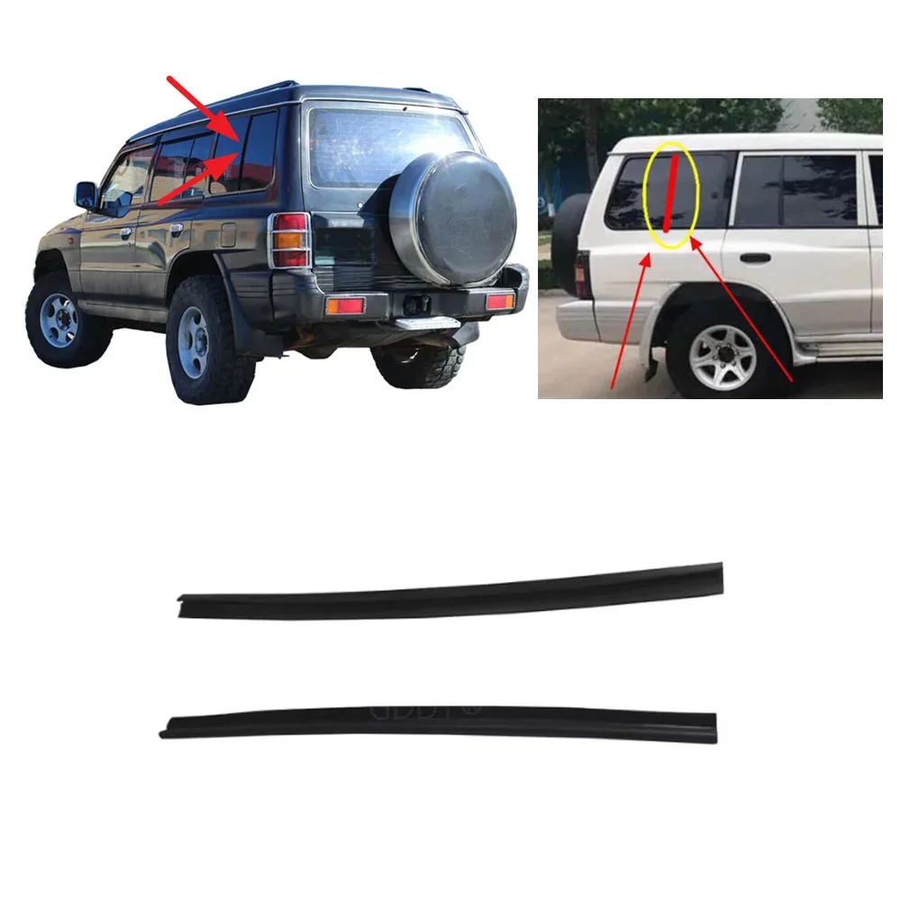 1 or 2 Pcs 5 Door Third Window Vertical Rubber for Pajero V30 1989-1999 MB696541 Sealing Rubber for Montero V40 Weatherstrip