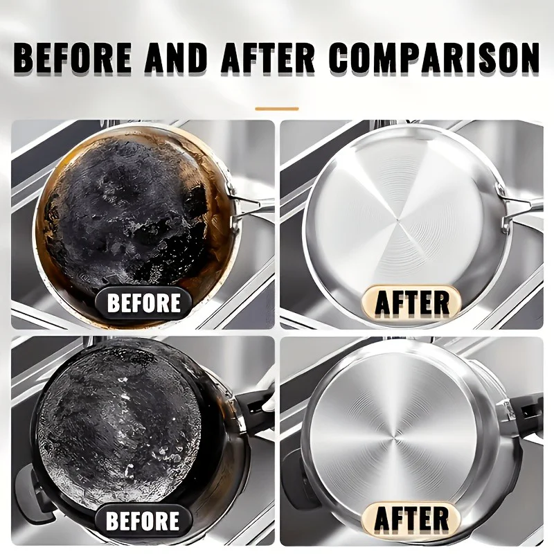 Heavy-Duty Kitchen Gas Stove Polish & Rust Remover - Powerfully Eliminates Stubborn Oil Stains and Metal Rust from Stove Surface