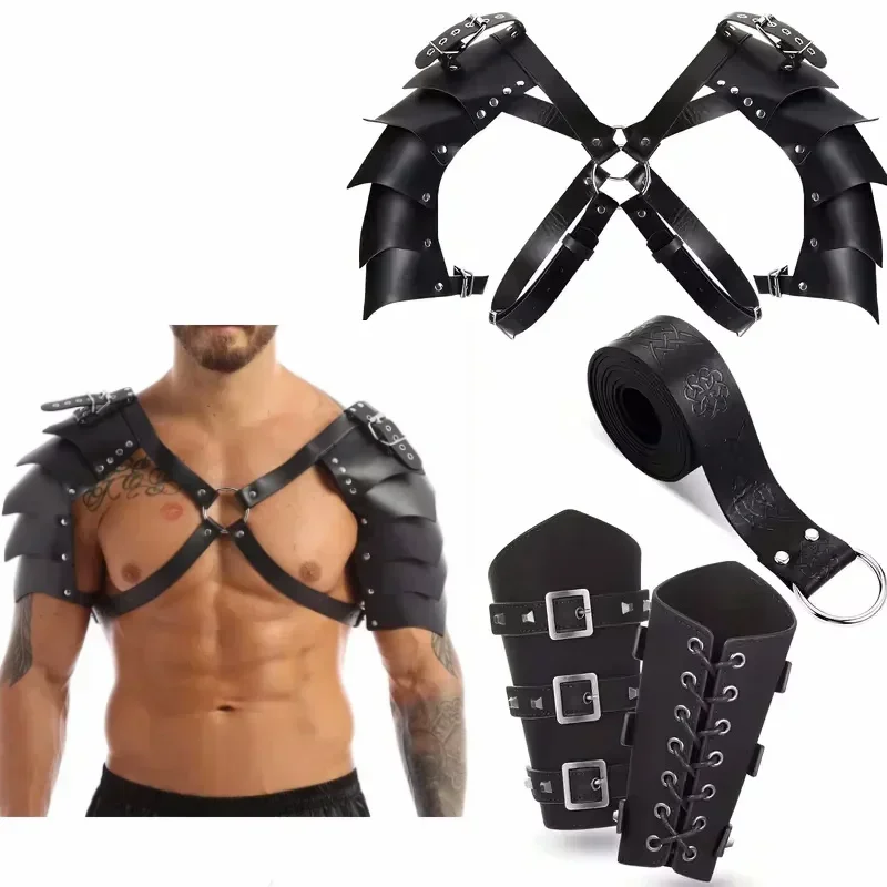 

Комплект аксессуаров для косплея, ремень средневекового рыцаря, оболочка викингов, ремень рыцаря эпохи Возрождения, ретро-сумка, браслет, реквизит для косплея