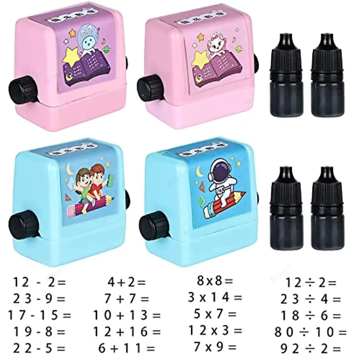 Math Roller Digital Teaching Stamp for Addition Subtraction Multiplication Division Preschool Kindergarten Homeschool Supplies