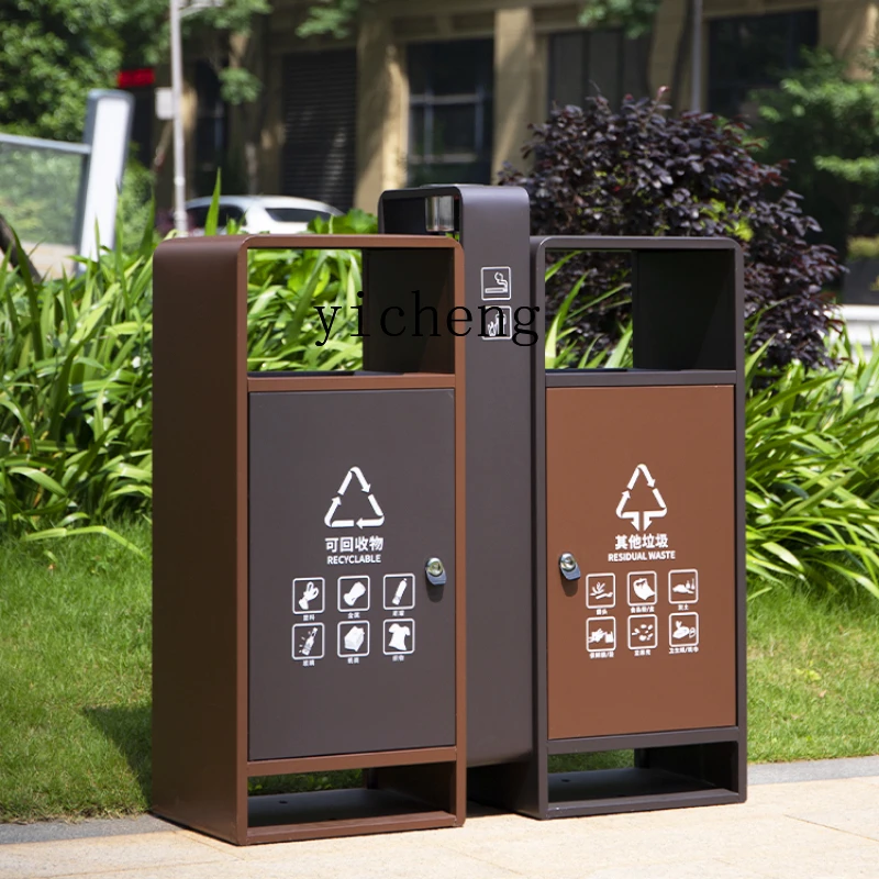 

Zf High-End Community Classification Garbage Bin Outdoor Stainless Steel Sales Department Property