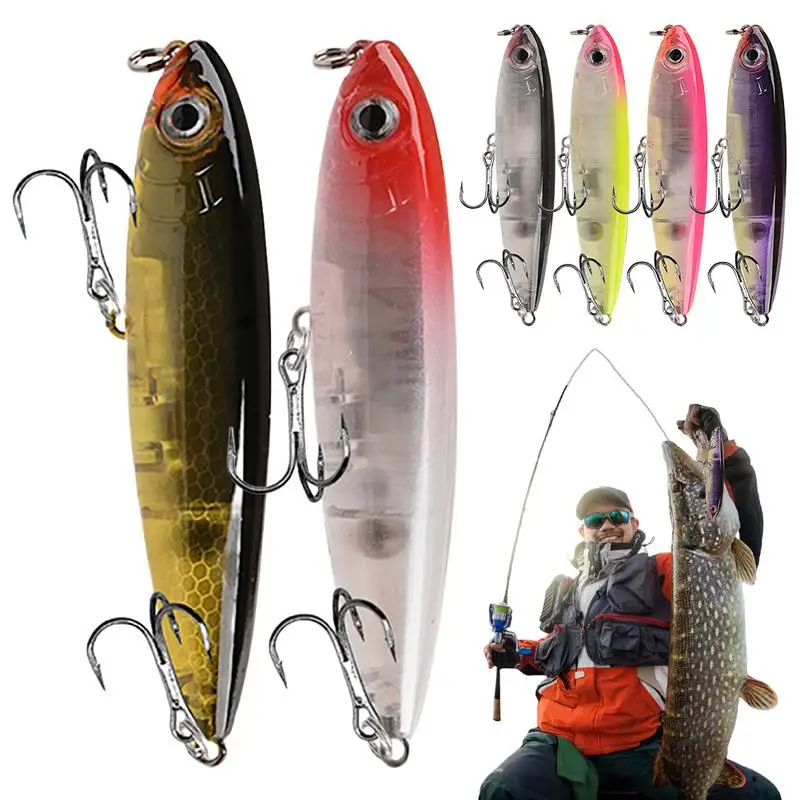 

Saltwater Fishing Lures 6X Fishing Lure Bait Colorful Fishing Gear And Equipment Swim Baits Lures For Bass 3D Artificial Eyes