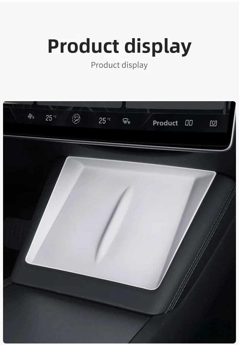Für Tesla Model Y Juniper/Launch Model3 2024 2025 2026 Anti-Rutsch-Pad Kabelloses Ladepad Auto-Telefonhalterung Rutschfeste Matte Schutzmatte – Detail 13