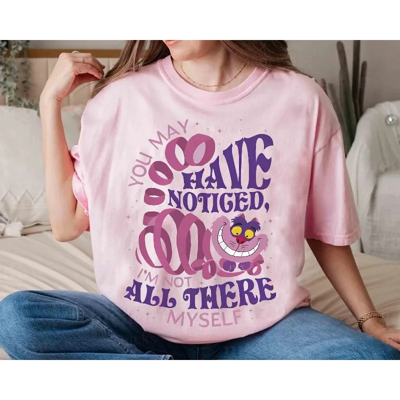 ディズニー チェシャ猫 Tシャツ レディース ピュアコットン Tシャツ 夏の新スタイル 男性と女性のカジュアルファッション ストリート服