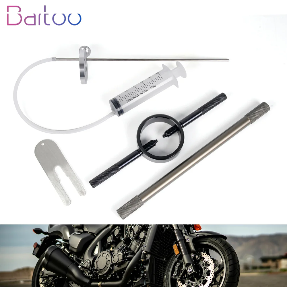 Motorcycle Fork Spring Compressor Tool Kit for Most Regular Cartridge & Inverted Forks Motorcycle Motorcycle Repair Tool EM1091