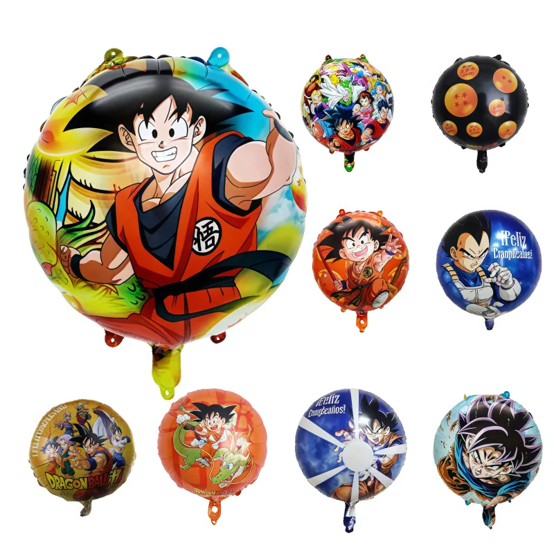 

18 inch round Dragon Ball Balloon Children's Dragon Ball Toy Aluminum Film Balloon Double sided Dragon Ball Design Party balloon