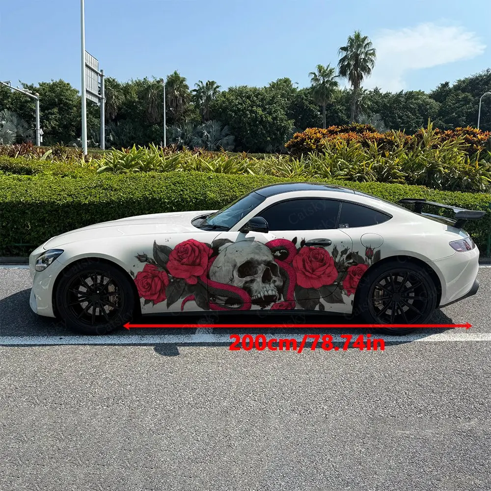 2pcs Poisonous Snake And Skull Sticker, Durable, Fade-Resistant, Self-Adhesive PVC Waterproof & Scratch-Resistant Stickers