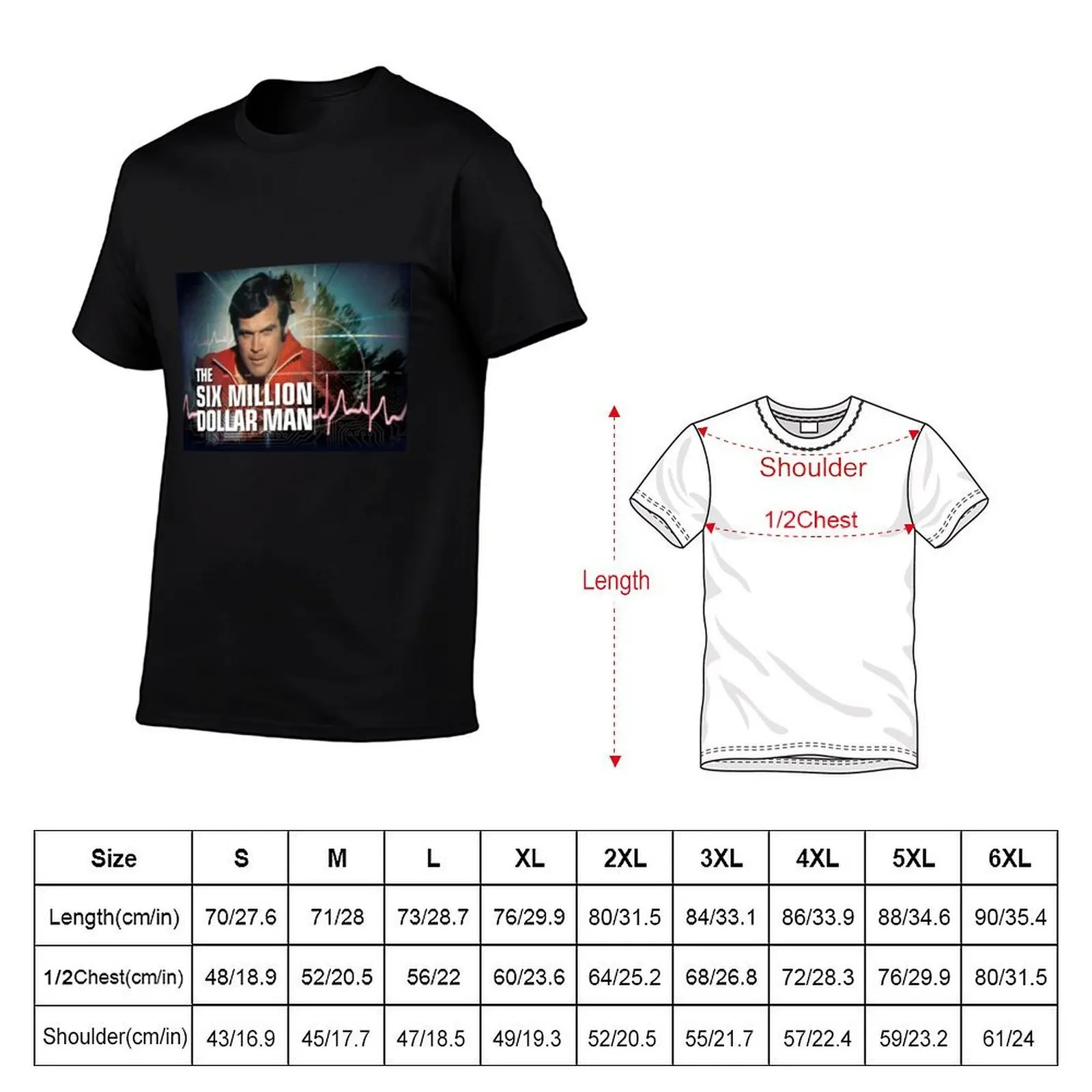 The Six million Dollar Man T-Shirt Water Resistant Casual T-Shirt