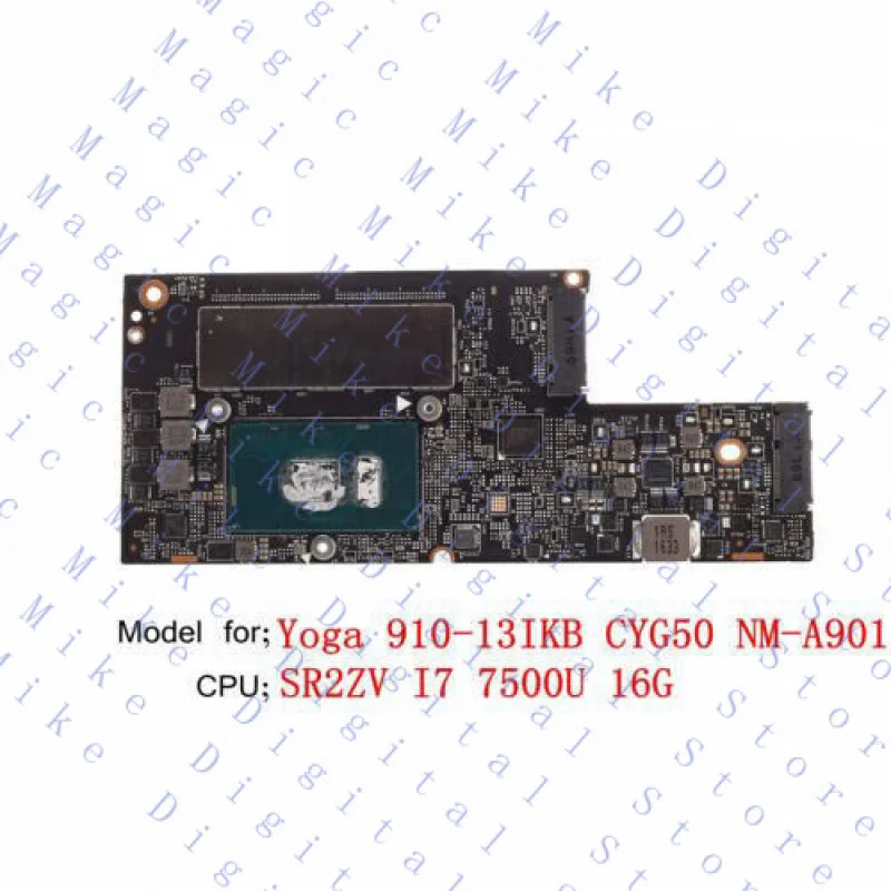 UU  FOR Lenovo ThinkPad Yoga 910-13IKB Motherboard CYG50 NM-A901 I7 7500U 16G 5B20M35011