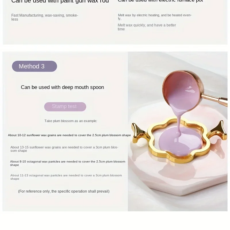 Round flower-shaped wax seal seal ring 1 inch seal ring shape holder seal fixer metal wax seal mold fire paint seal ring mold