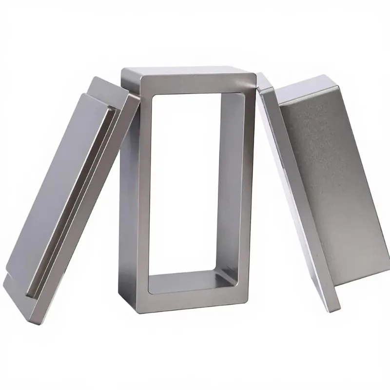 Manual Silver Rosin Press Heat Transfer Machine 2x4 Inch Prepress Mould Rectangular Anodised