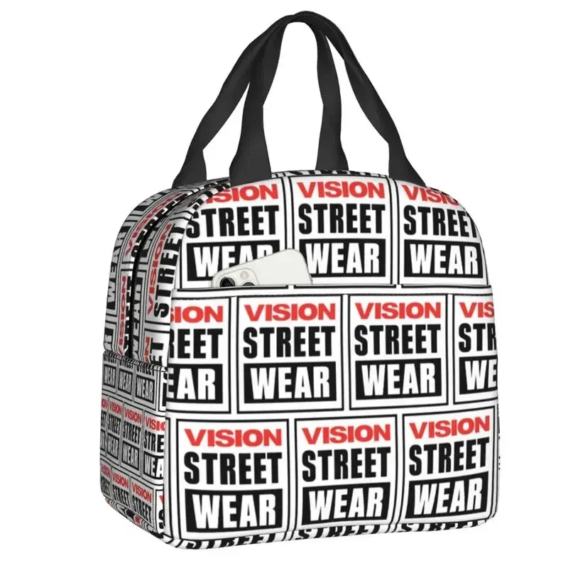 Vision Street Wear Thermal Insulated Lunch Bag Women Resuable  Tote for Work School Travel Storage Food Bento Box