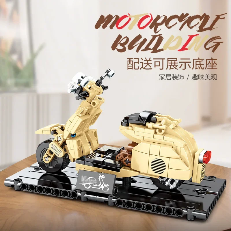 MOC Assembly Expert Building Block Kits Motorcycle Model Simulation Building Block MOTO Puzzle Brick Toys For Boy Gift Kids