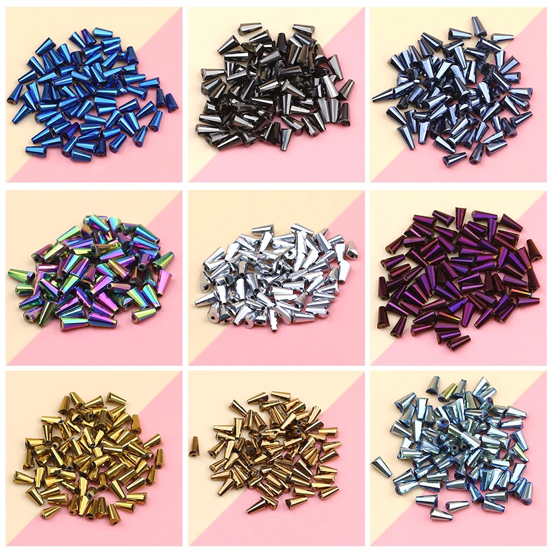 Electroplated Austrian tapered tower crystal bead 4x8mm/64pcs crystal color bead jewelry DIY bracelet necklace accessories