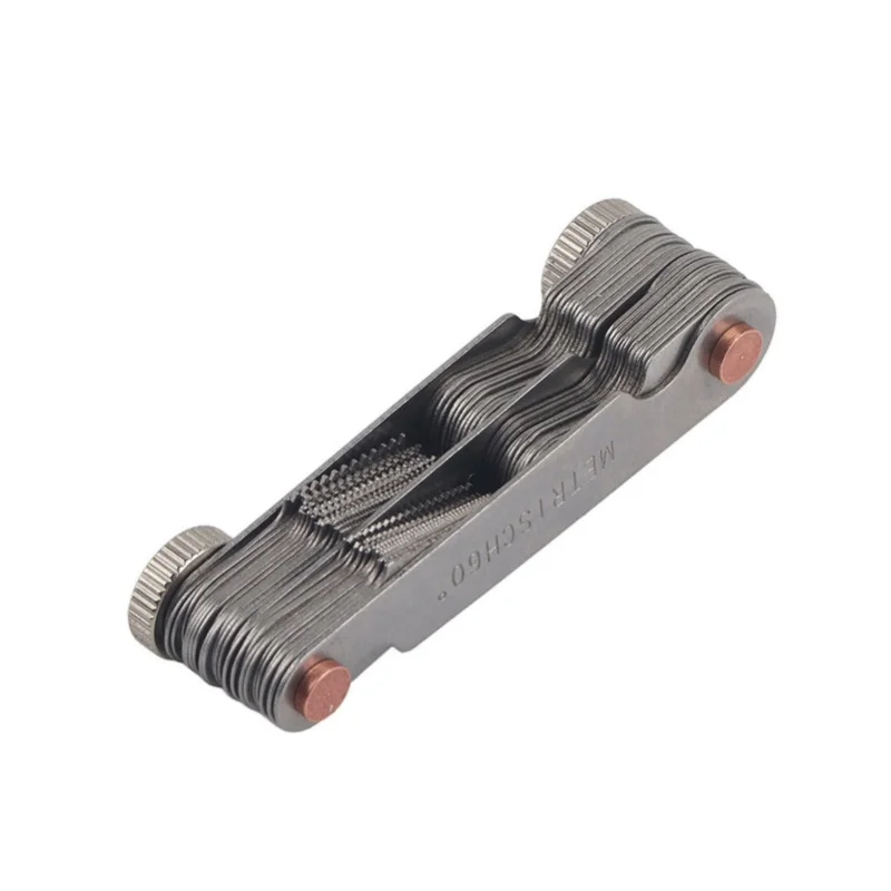 52Pcs Stainless Thread Plug Gage 60 And 55 Degree Screw Pitch Measuring Tool (Metric&Imper)